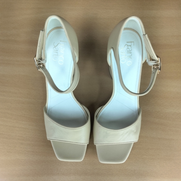 NWOT Franco Sarto Dima Genuine Leather Heeled Sandals in Beige Sz. 9 - Picture 8 of 13